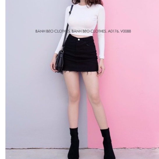 Chân Váy Da,Quần Giả Váy Đắp Chéo Chỉ Nổi Hình Thật Trải Sàn | BigBuy360 - bigbuy360.vn