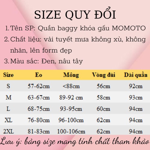 Quần baggy khóa gấu, quần baggy nữ lưng cao vải đẹp kiểu dáng trẻ trung