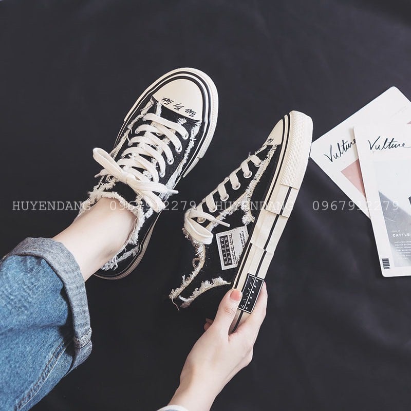 Bata rách phối màu 2660- giày thời trang nữ