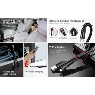 Cáp sạc Baseus lò xo cổng Tye-c
