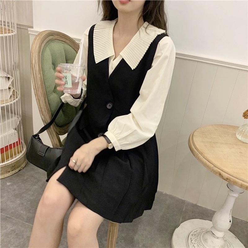 Set váy ulzzang dễ thương dáng xoè