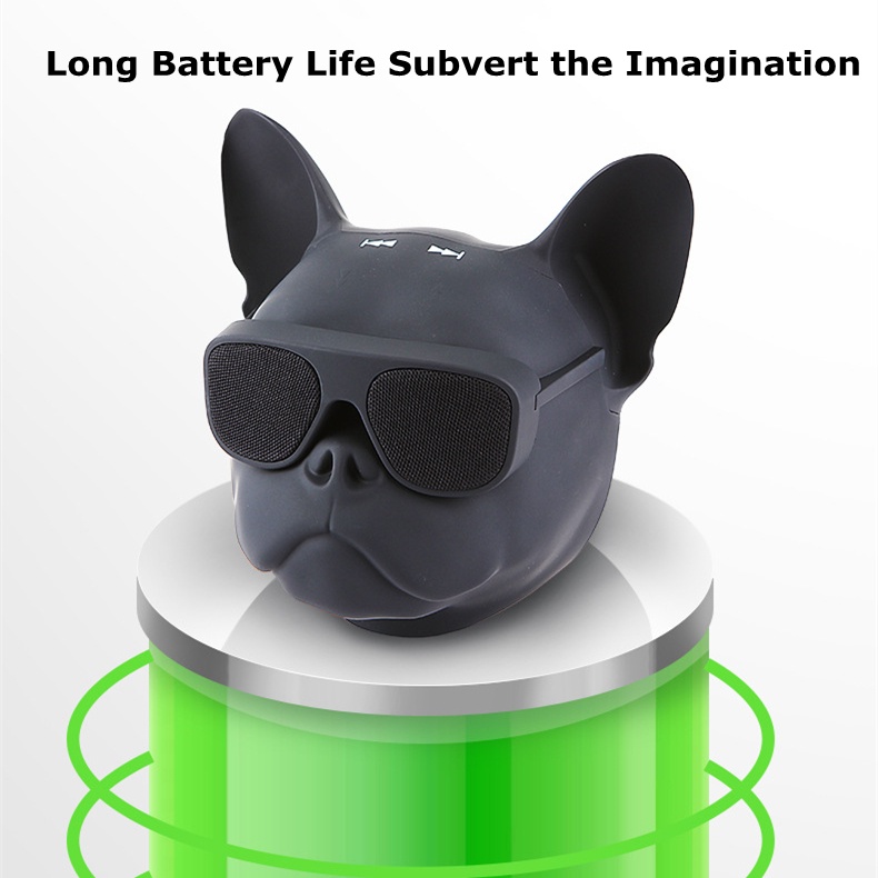 Loa Bluetooth Không Dây  Hình Đầu Chó Bull Pháp