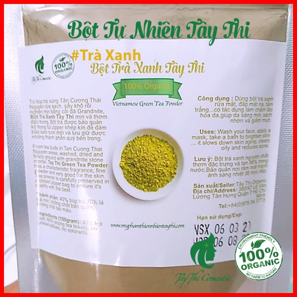 Bột Trà Xanh Nguyên Chất 100g