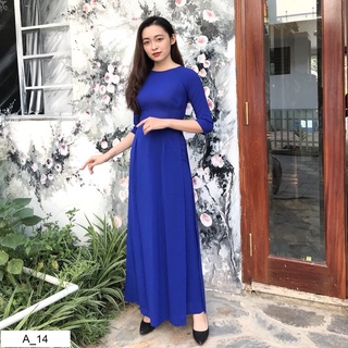 ÁO DÀI TRƠN LỤA NHẬT 2 TÀ