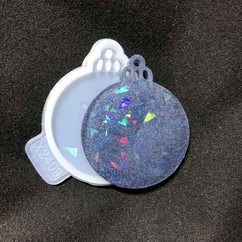 Khuôn Làm Móc Khóa Bằng Nhựa Resin Hình Tròn DIY