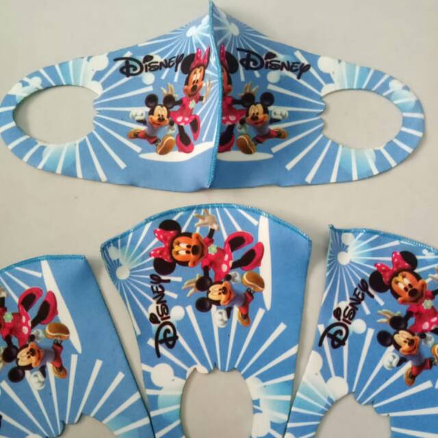 Disney (hàng Mới Về) Khẩu Trang In Hình Nhân Vật Hoạt Hình Dễ Thương Cho Bé 3-8 Tuổi Lưng