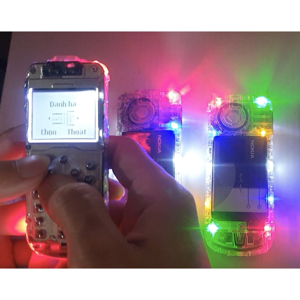 Combo 3 Siêu Rẻ- 3 Chiếc Nokia 1202 Bản Sexy Không Vỏ, độ LED Phím Bi 10 Bóng Nháy | BigBuy360 - bigbuy360.vn