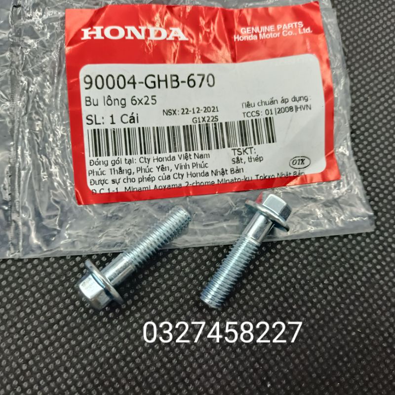 2 ốc bắt cùm tay thắng đĩa dầu xe WAVE, FUTURE...zin Bu lông 6x25