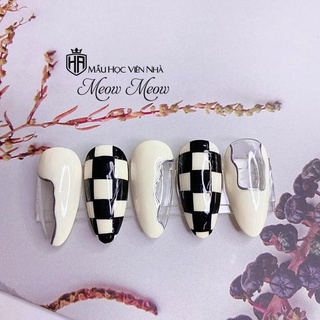 Sticker 3D | Hình Dán Móng Tay Sọc Caro