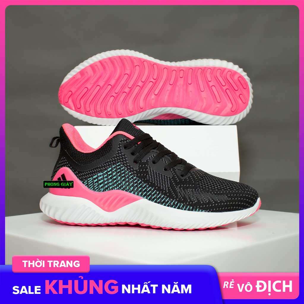 [Mã FASHIONT4WA2 giảm 10k đơn từ 50k] Giày sneaker nữ giày thể thao nữ Alphabouncec A58 màu đen hồng giày thời trang nữ