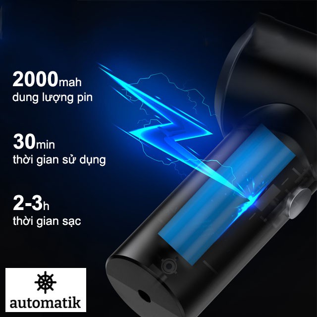 [BẢO HÀNH 5 NĂM ] MÁY HÚT BỤI CẦM TAY KHÔNG DÂY SIÊU MINI HÚT CỰC MẠNH 6000PA - 120W, SẠC USB