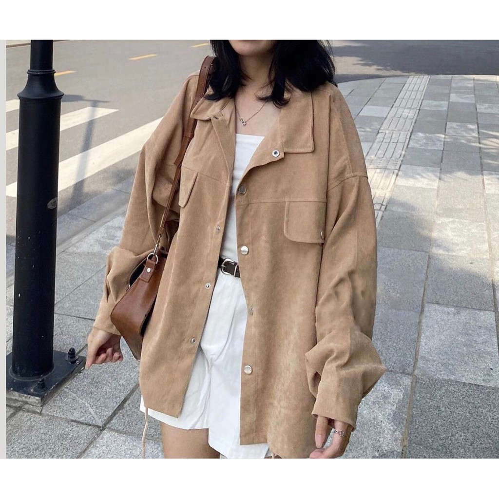 Khoác nhung lì ulzzang (thật/sẵn)