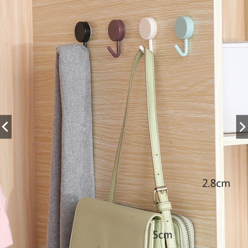 Móc Nhựa Tròn Dán Tường Treo Đồ Vật - Móc Gắn Tường Trang Trí Decor Nhà Cửa Nhiều Màu Sắc 88251