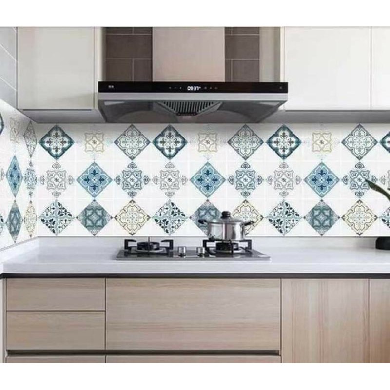 Giấy dán bếp hoa văn chịu nhệt Decal