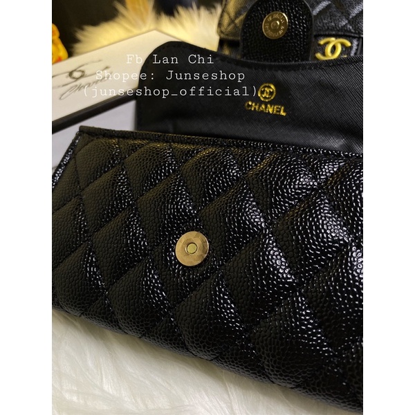 [Sẵn] Ví nữ da hạt kèm dây đeo chéo full hộp