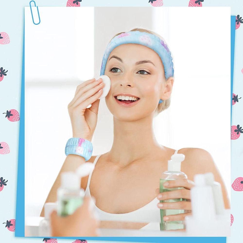 Osier1 Vòng Tay Rửa Mặt Màu Trắng Vải Sợi Nhỏ Mềm Mại Thấm Hút Tốt Dùng Khi Tập Yoga Chạy Bộ Cho Nữ