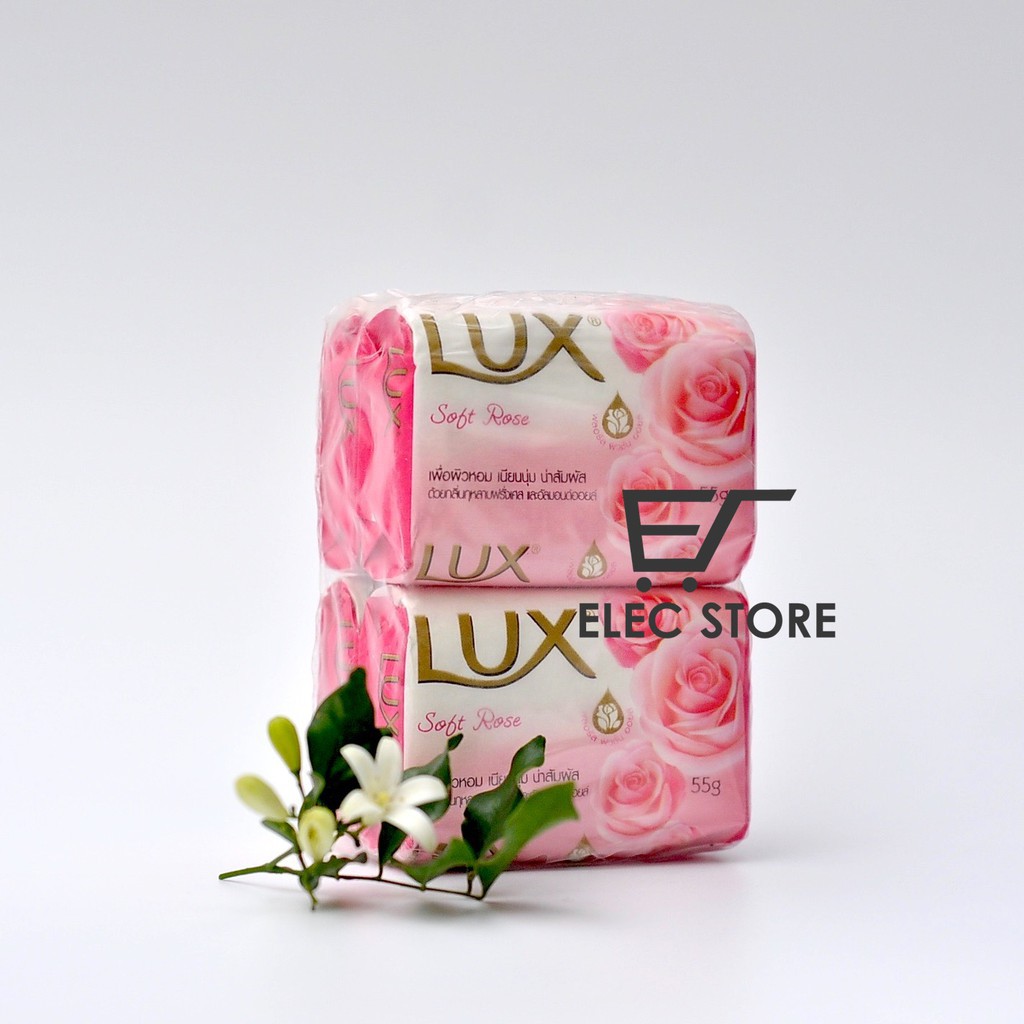 Bộ 4 Bánh Xà Bông LUX Soft Rose Và Camellia White Thái Lan (4x55g)