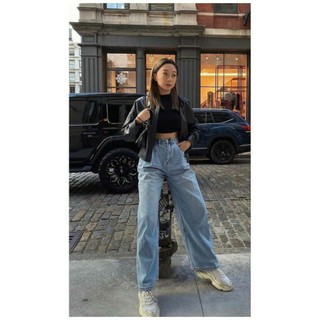 Quần jean dài chốt qua live