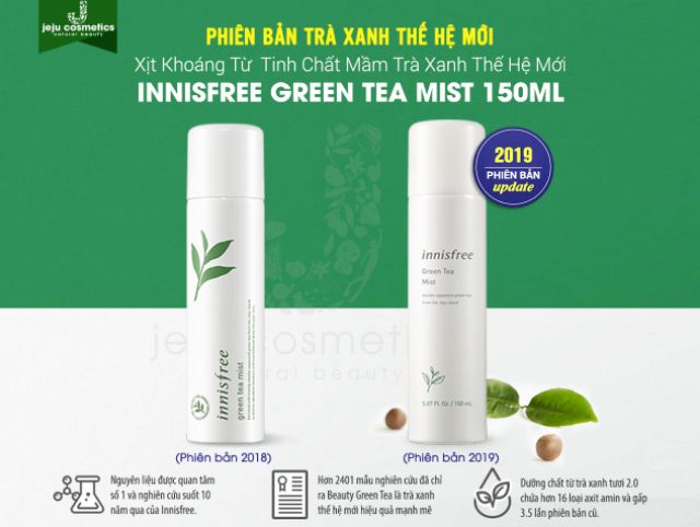 Xịt Khoáng Trà Xanh Innisfree Green Tea Mineral Mist