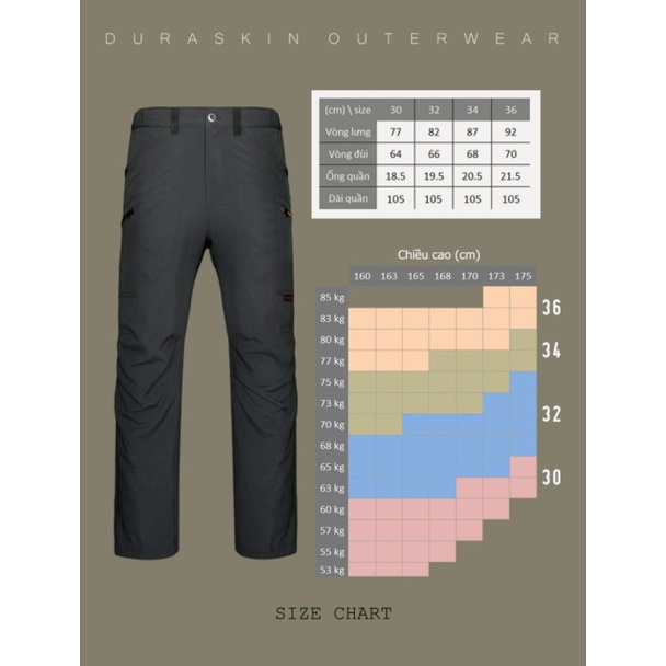 Quần dài outdoor DURASKIN đi dã ngoại. camping