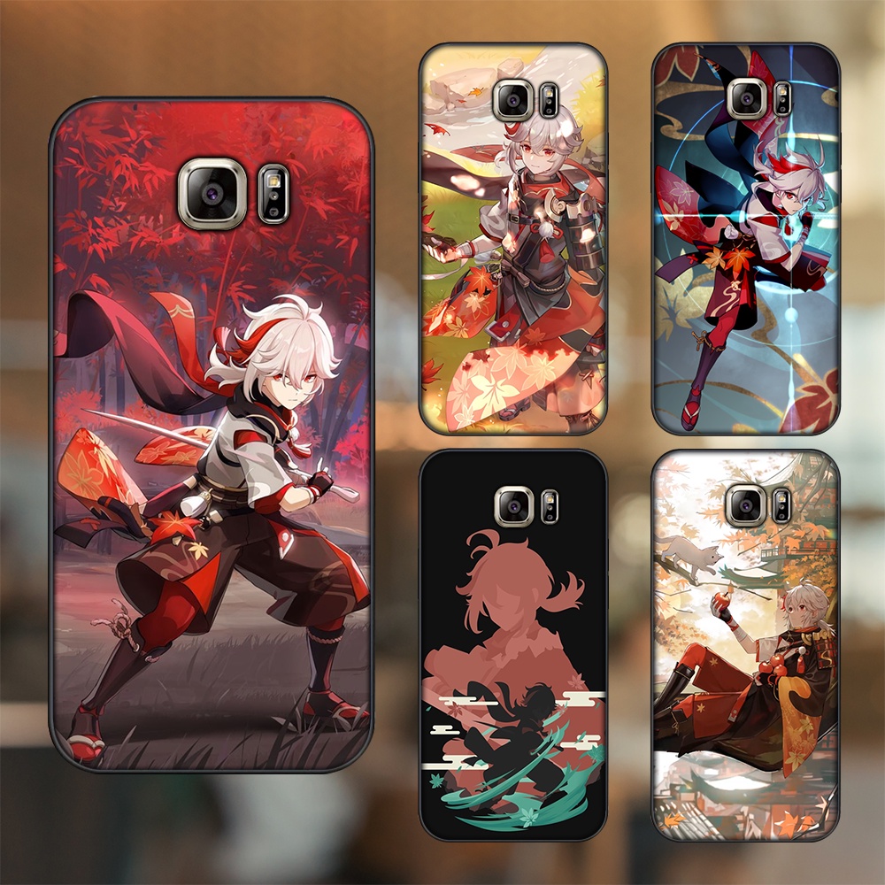 Ốp lưng Samsung Note 5 viền đen in hình Kazuha Genshin Impact