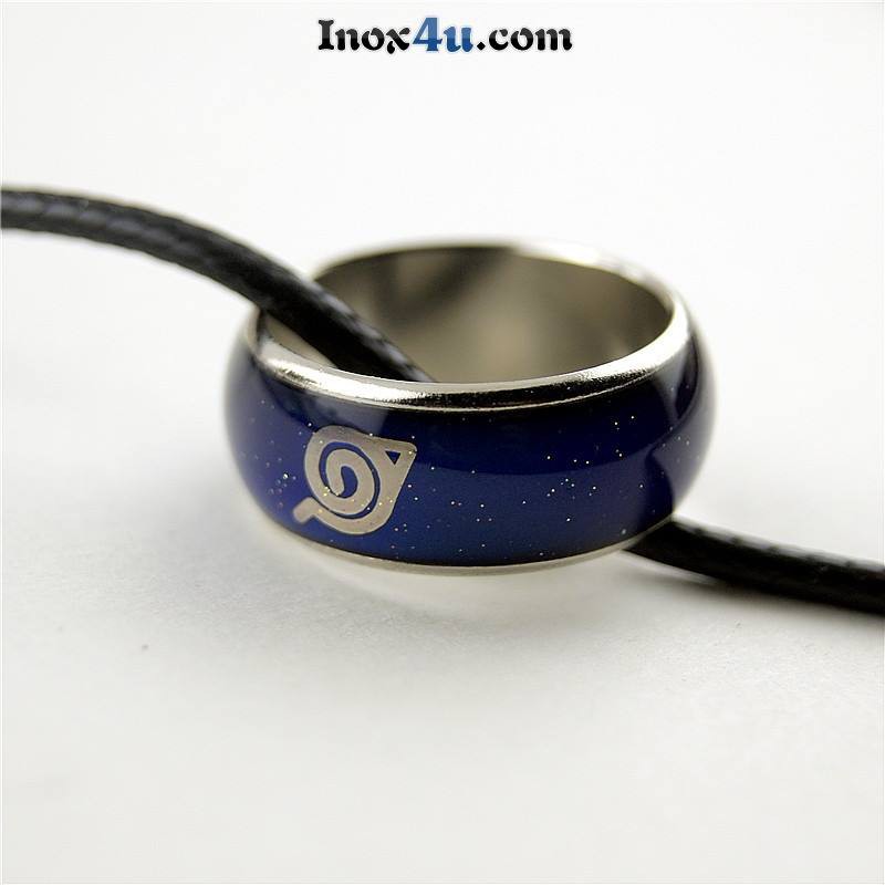 Dây chuyền nhẫn đổi màu Naruto (logo làng lá Konoha )