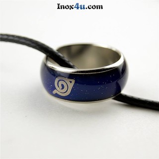 Dây chuyền nhẫn đổi màu Naruto (logo làng lá Konoha )