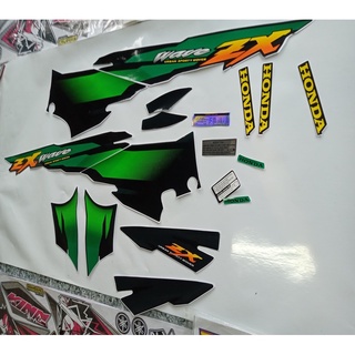 ( QUÁ RẺ) TRỌN BỘ TEM XE WAVE ZX xanh lá SỊN