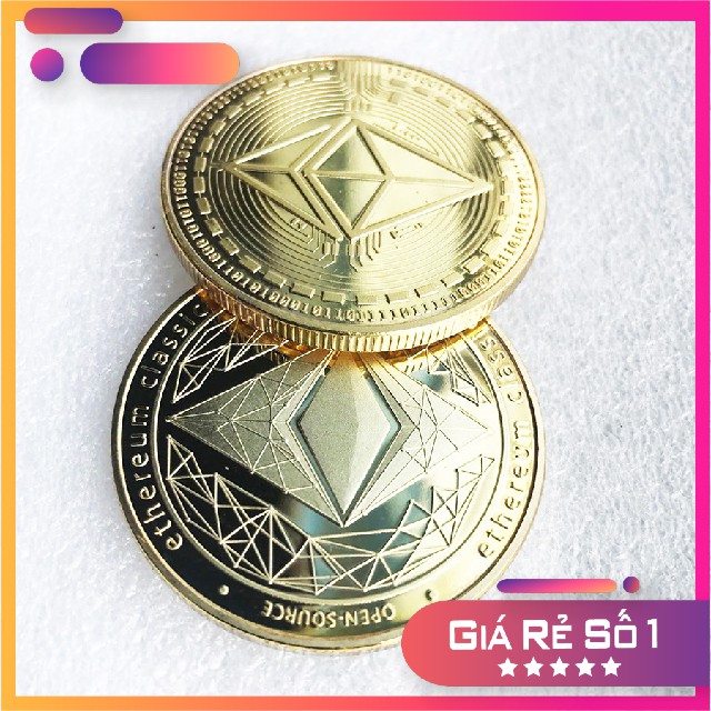 Đồng Xu ETC Ethereum Classic Lưu Niệm Cao Cấp Dày 3mm,Đường Kính 40mm-Mô Hình Làm Đồ Trang Trí, Đồ Lưu Niệm