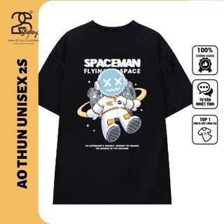 Áo cộc tay form rộng in hình phi hành gia 2s clothing, áo cổ lọ tay ngắn spaceman tv5069