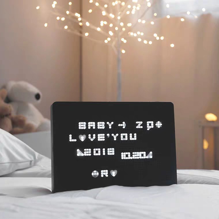 Mới PEG Ban Hộp Đựng Đèn LED Kết Hợp Nhà Trang Trí Bàn Đèn A4 A5 DIY Chữ Màu Trắng Thẻ Trắng CỔNG USB chạy bằng Điện Ảnh
