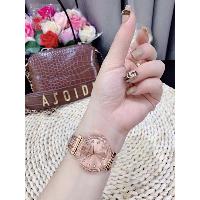 Đồng hồ nữ Michael kors dây thép không gỉ mặt đính đá cực xinh -Jun31watch