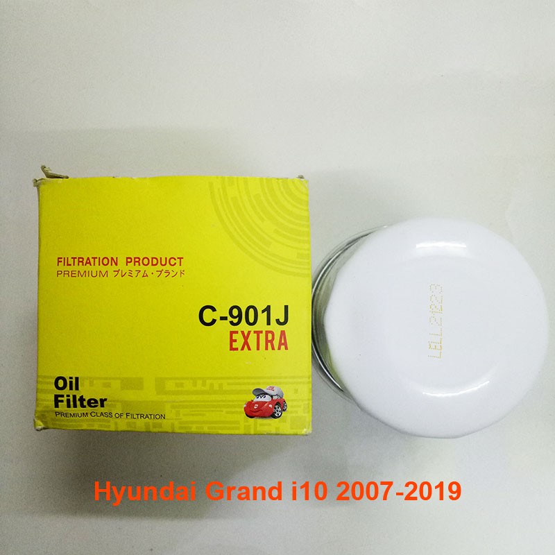 Lọc nhớt C901J dùng cho Hyundai Grand i10 nhập 2007, 2008, 2009, 2010, 2011, 2012, 2013, 2014, 2015,