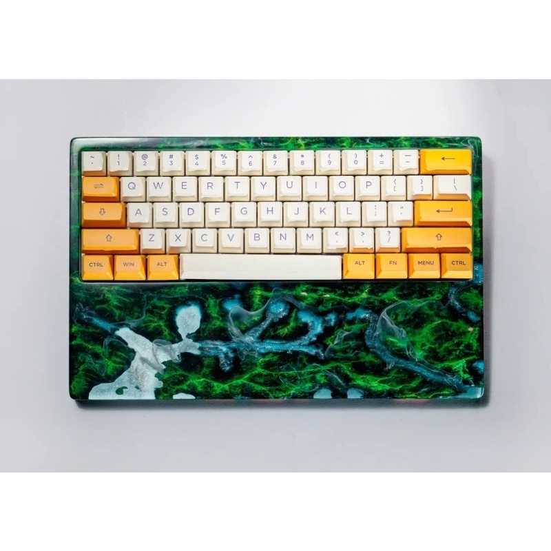 Bộ Vỏ + kê tay bàn phím cơ Rừng xanh.Case + Wrist Rest
