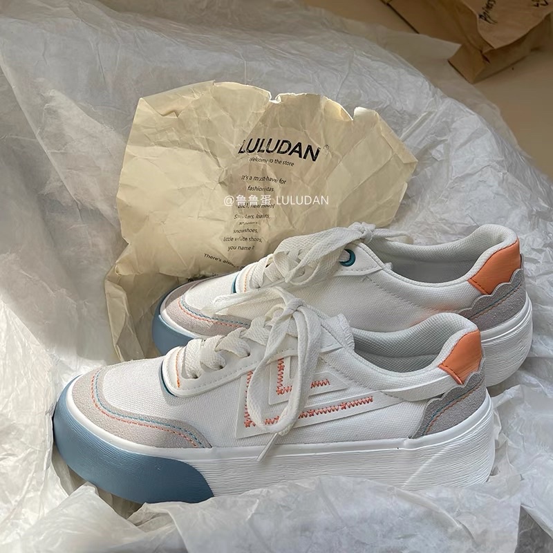 Giày sneaker giày vải đế dày cho nữ hot trend order Quảng Châu