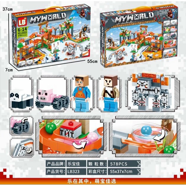 LEGO- Minecraft Khu Vui chơi bi lăn LB323 ( 578 chi tiết)