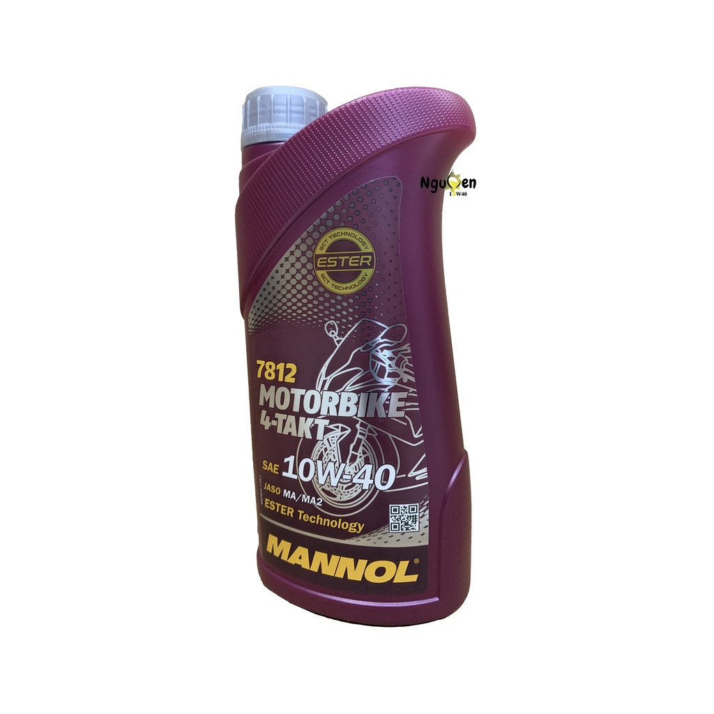 Mannol 4 Takt Motorbike 10w40 1L nhớt tổng hợp công nghệ ester
