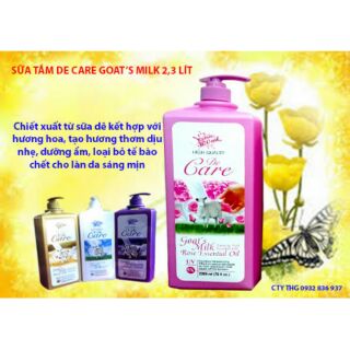 SỮA TẮM DE CARE 2,3 LÍT-MALAYSIA