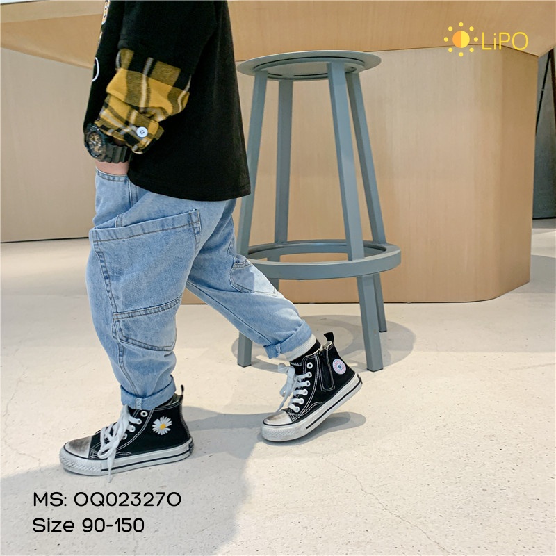 Quần bò mềm cho bé trai Quần jean trẻ em nam size 2-9 tuổi OQ023