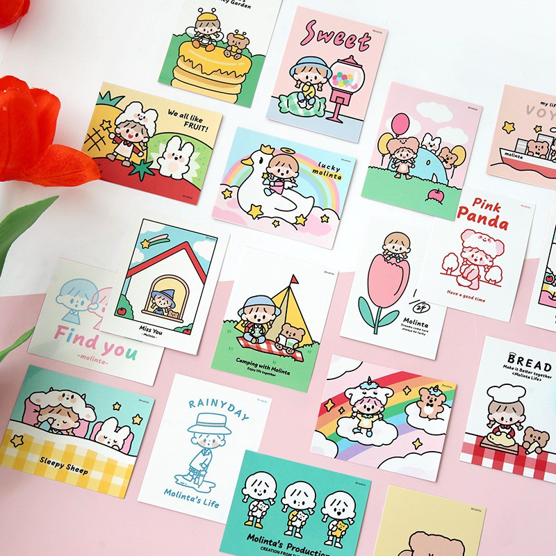 Ảnh trang trí poster dán tường postcard cute decal dễ thương phụ kiện dồ dùng decor trang trí bàn học phòng ngủ cho bé