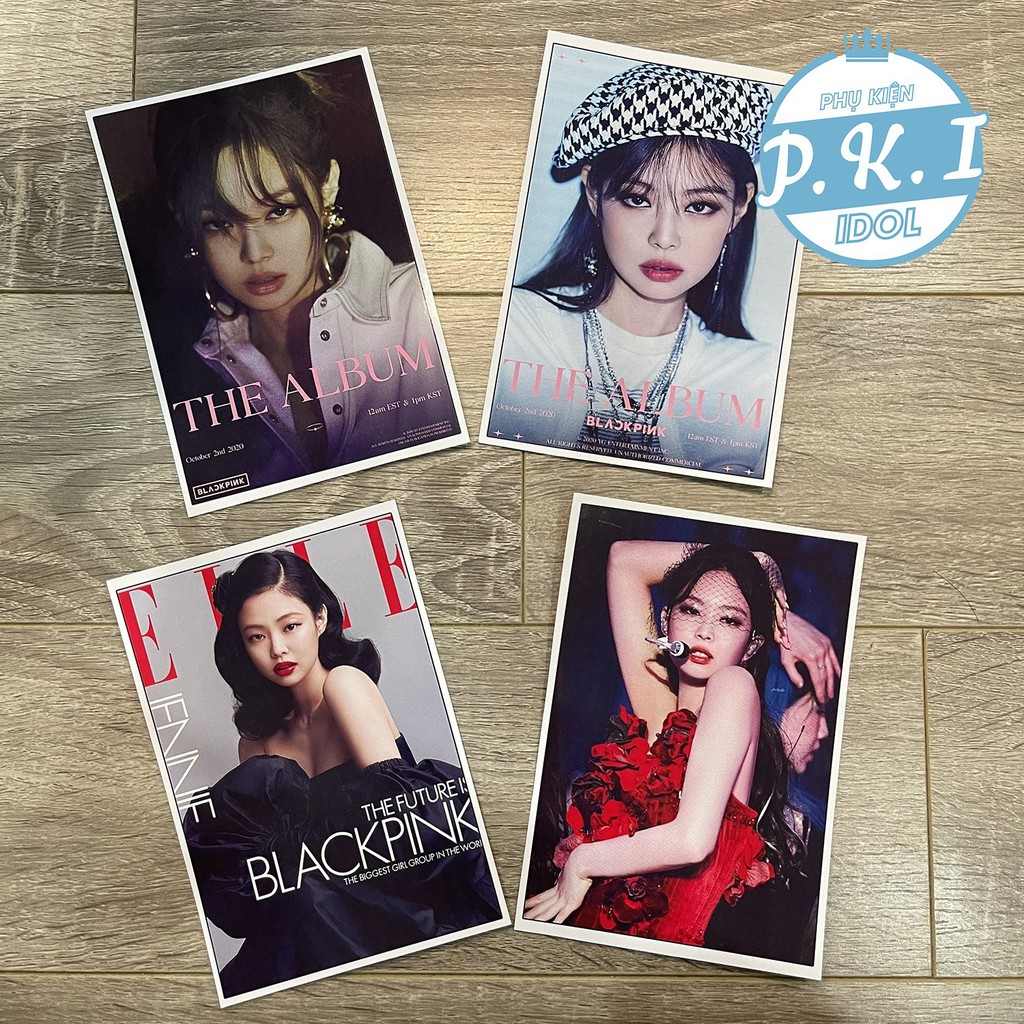 Bộ Sản Phẩm Jennie Blackpink Combo Poster Và Card Cứng – QUÀ TẶNG KPOP