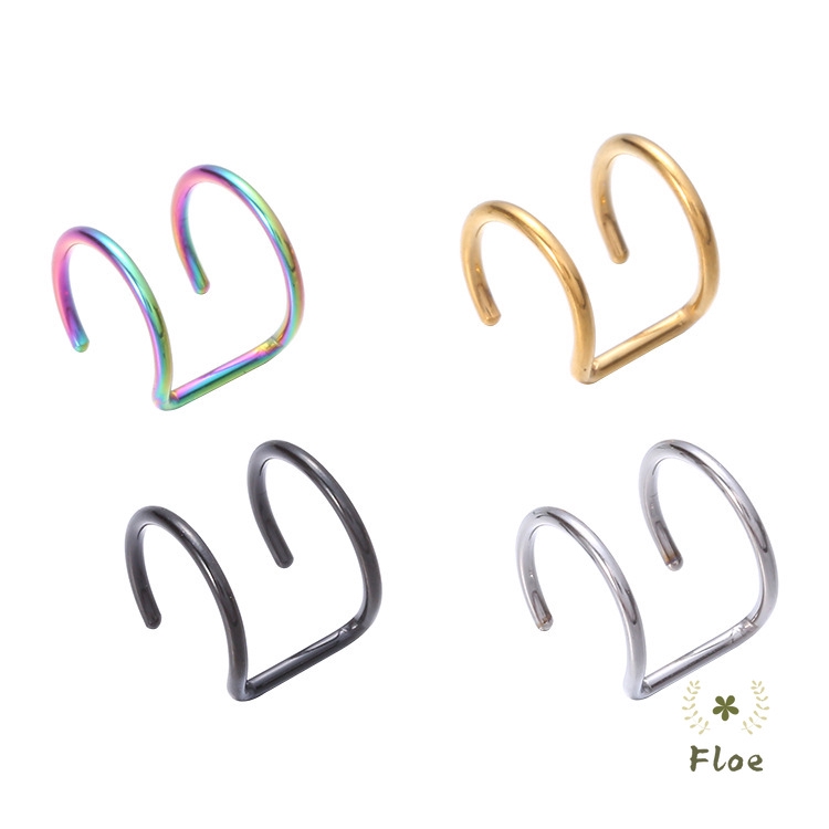 Floe Women Cartilage Ear Cuff Clip Wraps Steel