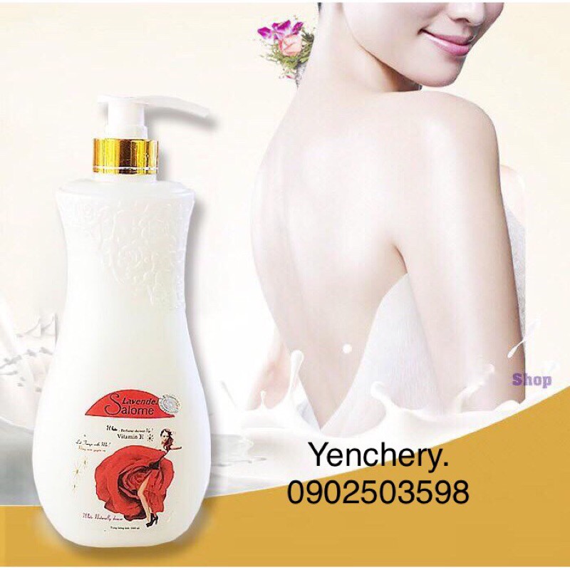 Sữa tắm salome hương hoa hồng 1000ml ( mua 2 chai tặng bông tắm cao cấp )