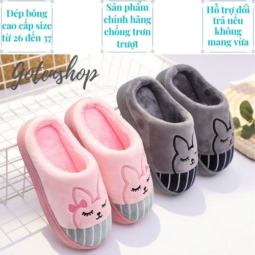 Dép bông trẻ em  đi trong nhà chống trơn trượt mềm mại