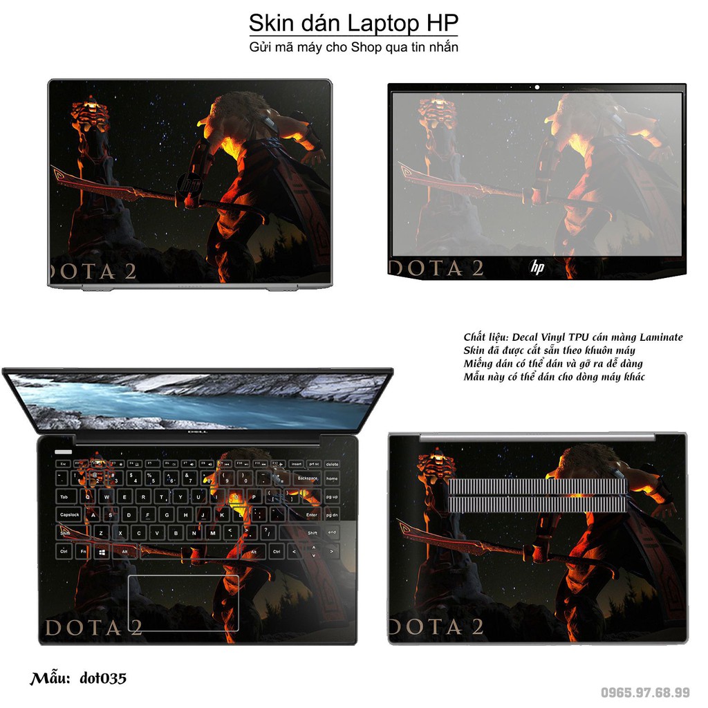 Skin dán Laptop HP in hình Dota 2 nhiều mẫu 6 (inbox mã máy cho Shop)