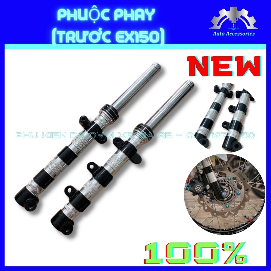 HÓT 100% - Phuộc Phay - Phuộc Trước Exciter 150 Ex150, gắn trước như Zin, Phay sắc xảo, độ nhúng êm ái, bền chắc đẹp