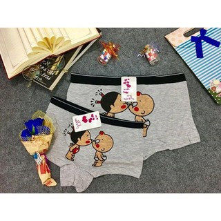 Quần sịp đôi hoạt hình chibi chất cotton mát mịn, quần lót đôi in hình giá rẻ