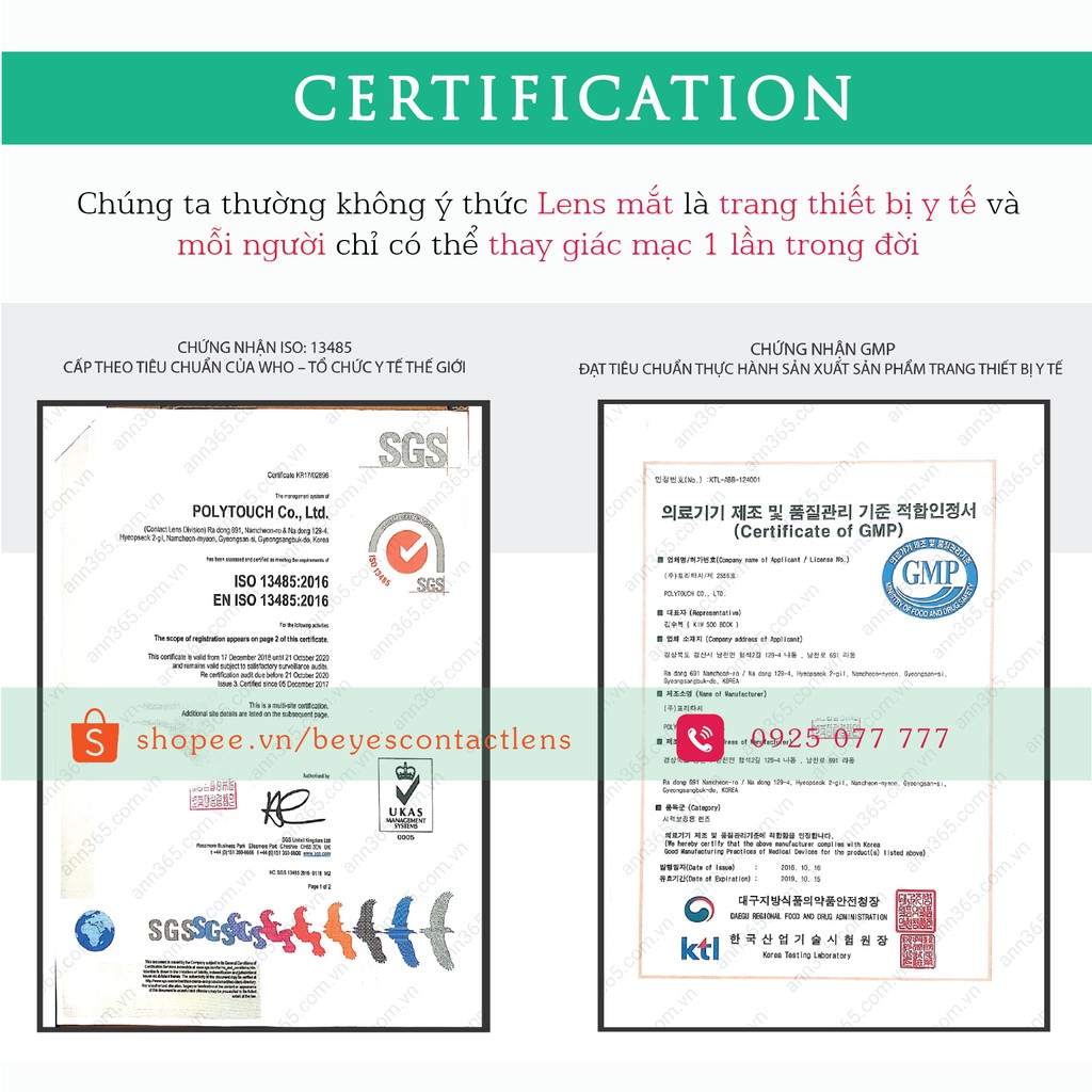 [1 CHIẾC] Kính Áp Tròng Cận 1 Ngày Đủ Màu Nâu, Xám Tự chọn Hàn Quốc | ann365 lens | BigBuy360 - bigbuy360.vn