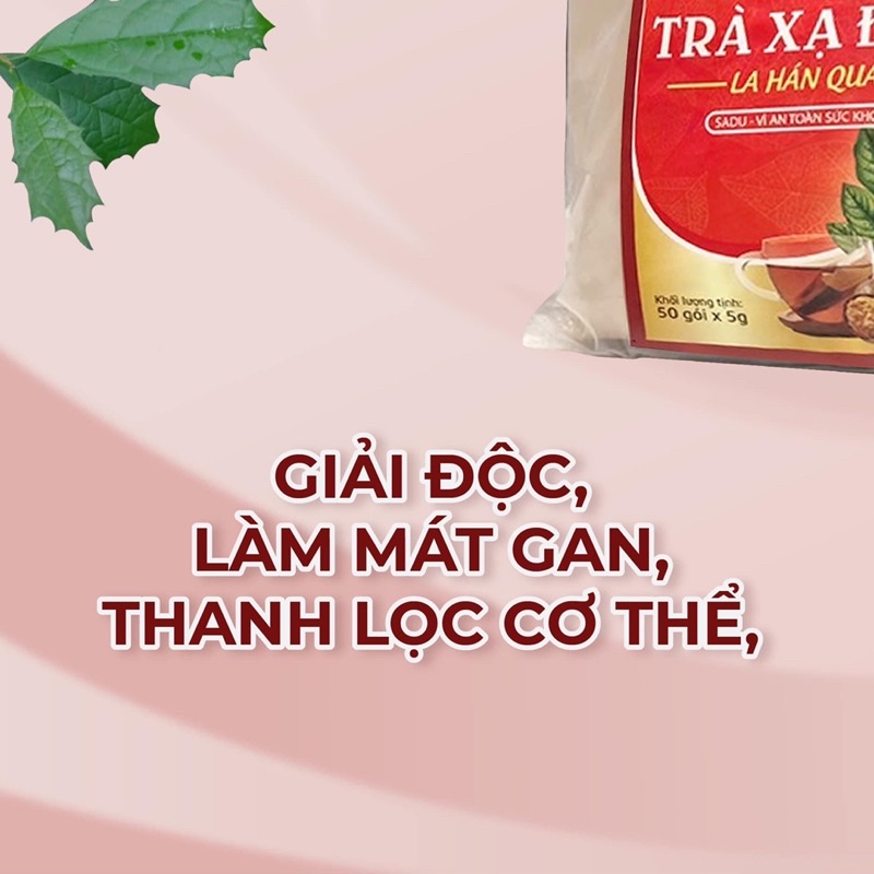 Combo 2 bịch trà túi lọc xạ đen la hán quả sadu mát gan-giải độc gan-thanh lọc cơ thể