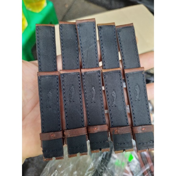 dây da đồng hồ đeo tay ,dây da đồng hồ nam size 18x16 ,da thật,da bò 10%